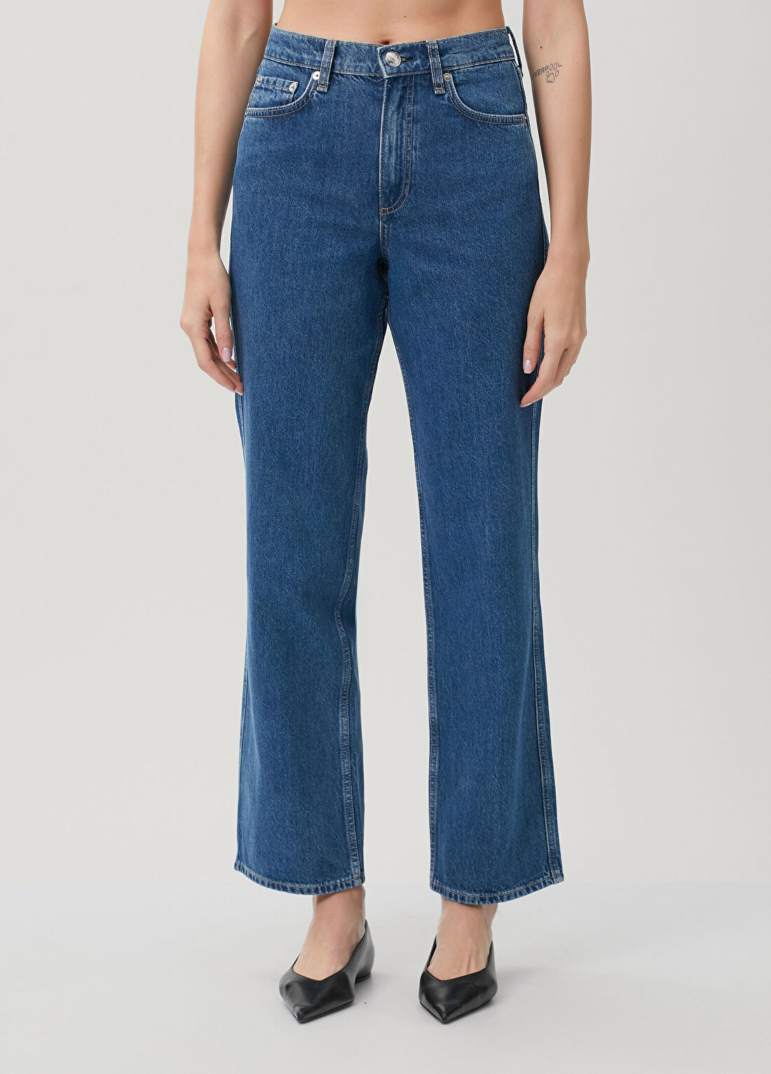 Rag&Bone Shea Straight Mavi Jean Pantolon görsel 2