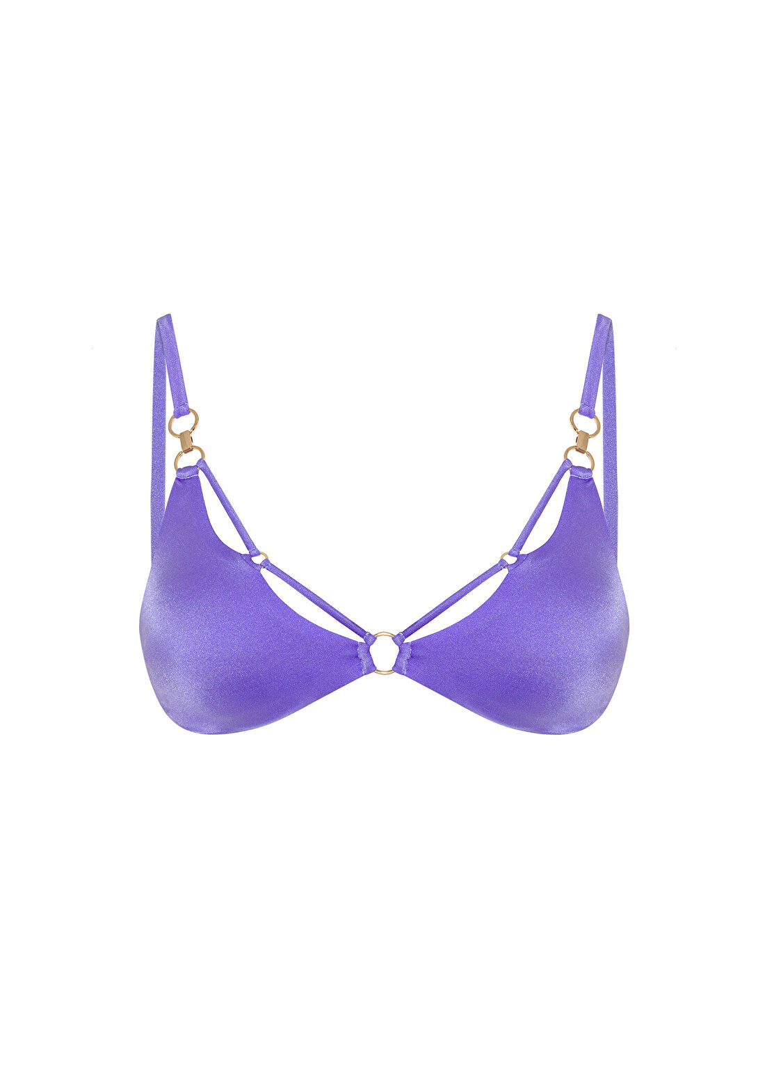 Sellie Lila Siren Halka Detaylı Kadın Bikini Üstü