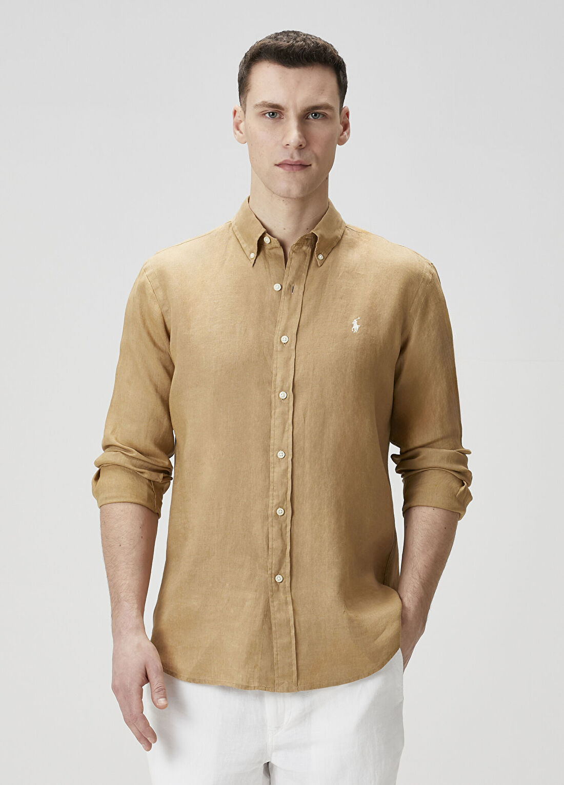 Polo Ralph Lauren Bej Keten Gömlek