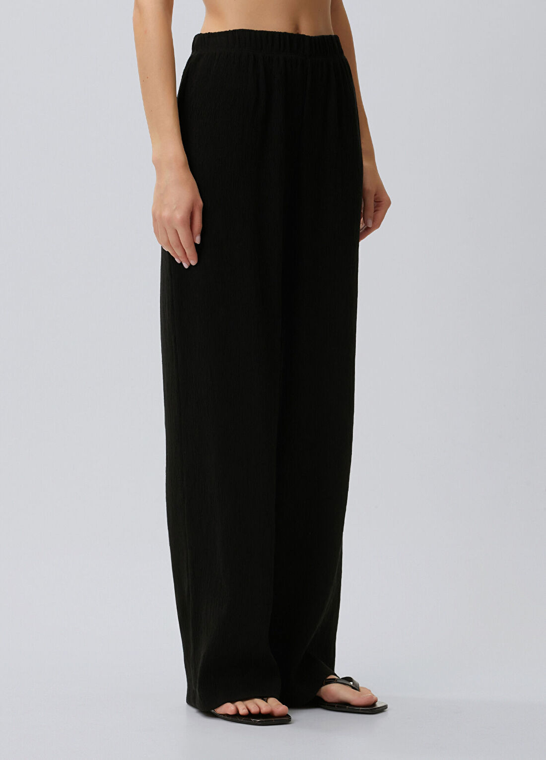Beymen Collection Siyah Crushlı Jersey Pantolon görsel 3