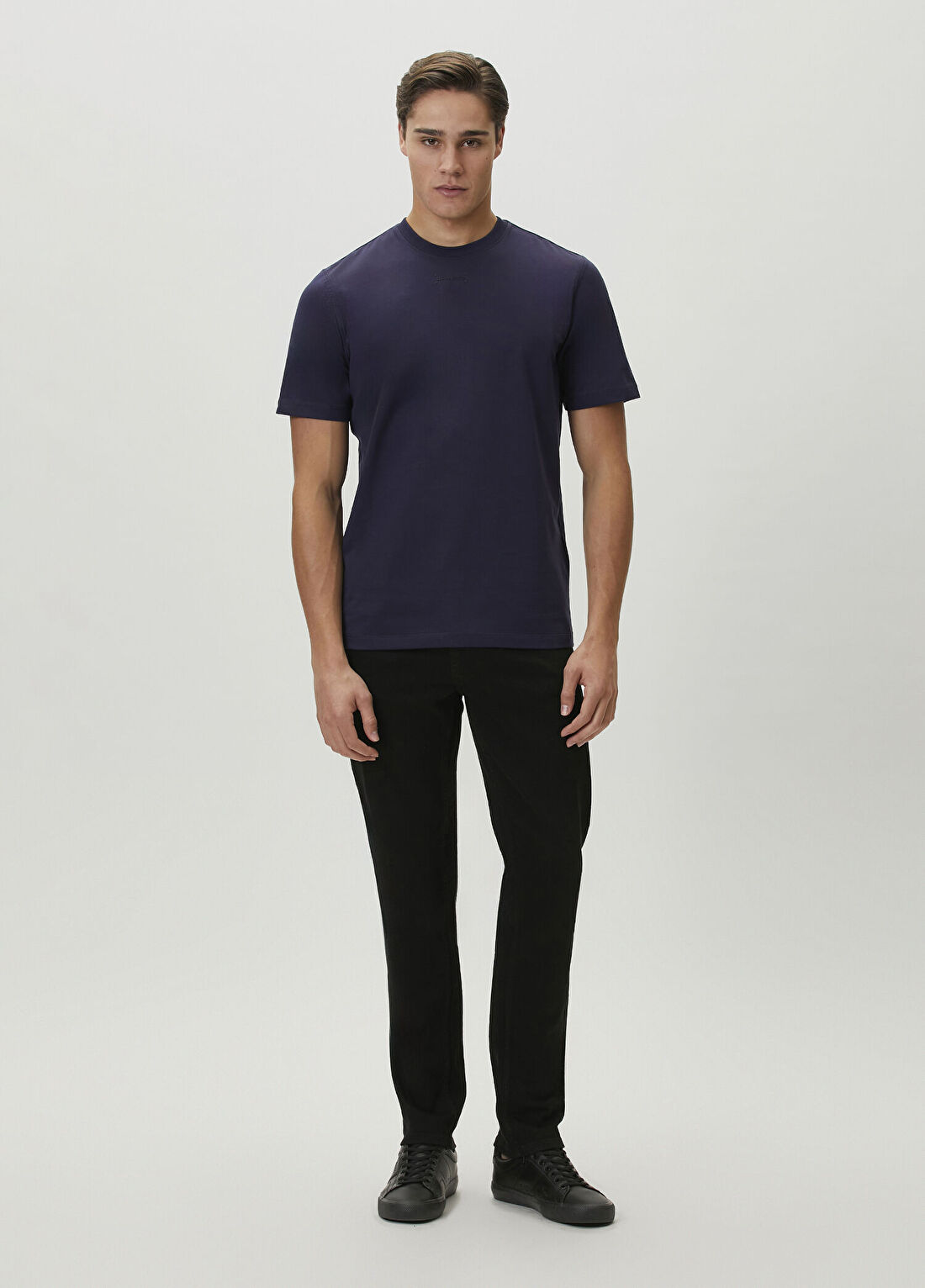 Bernotti Lacivert Basic T-shirt görsel 2
