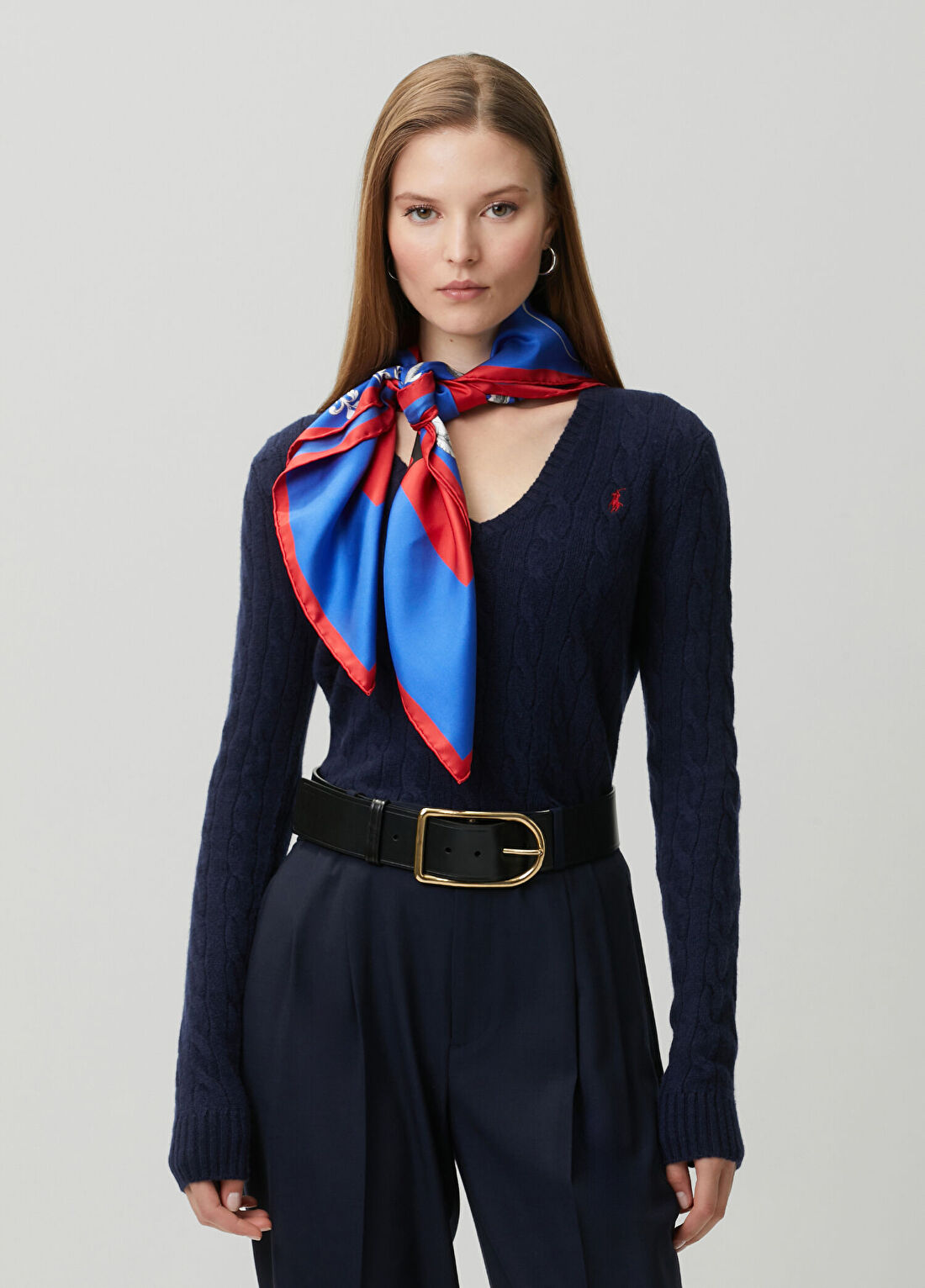 Polo Ralph Lauren Lacivert Saç Örgü Yün Triko