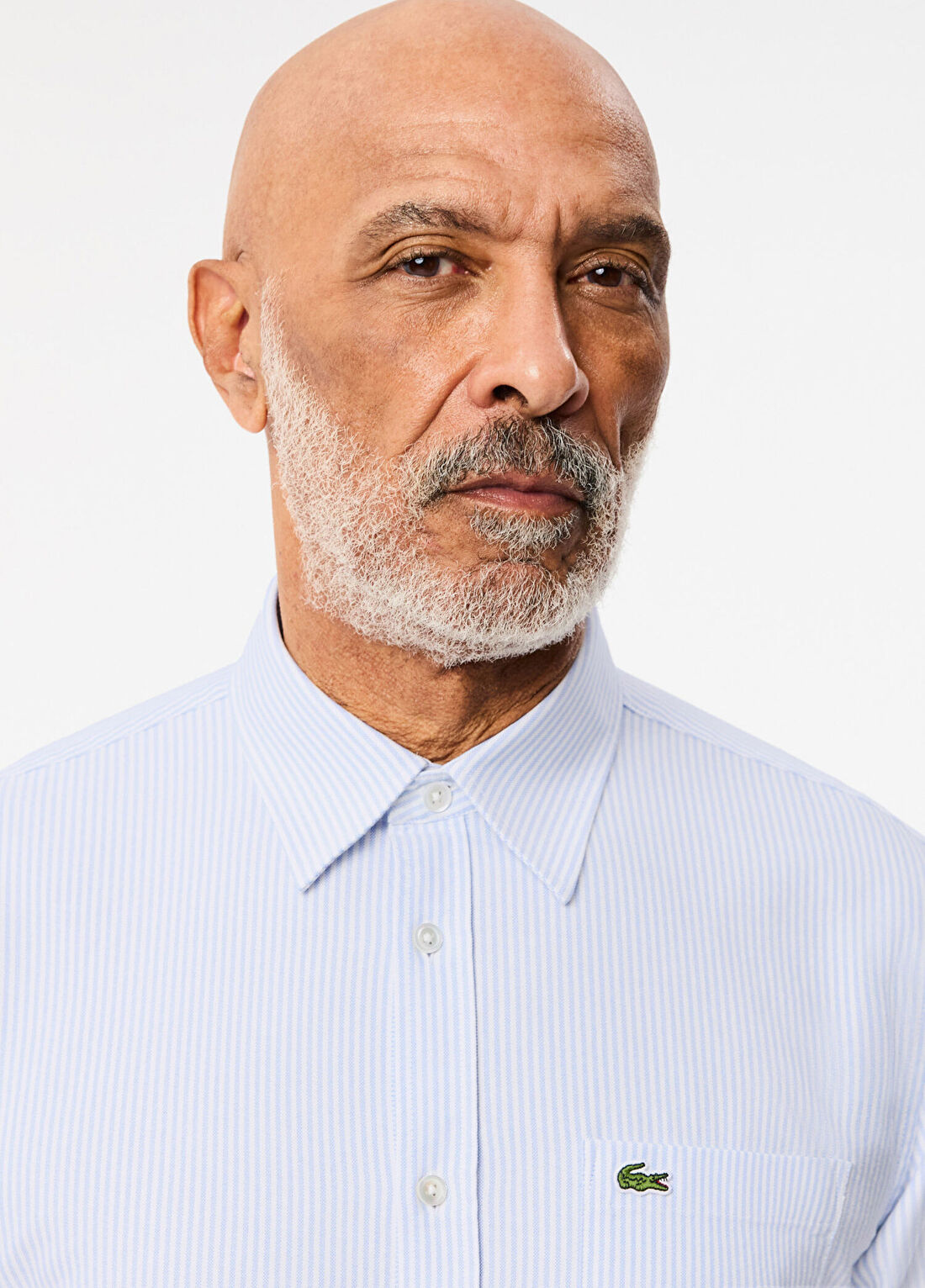 Lacoste Açık Mavi Pamuklu Çizgili Regular Fit Uzun Kollu Erkek Gömlek görsel 2