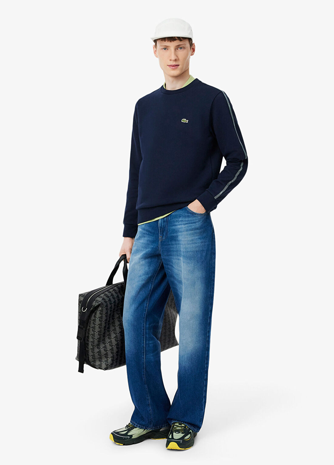 Lacoste Lacivert Bisiklet Yaka Classic Fit Erkek Sweatshirt görsel 4