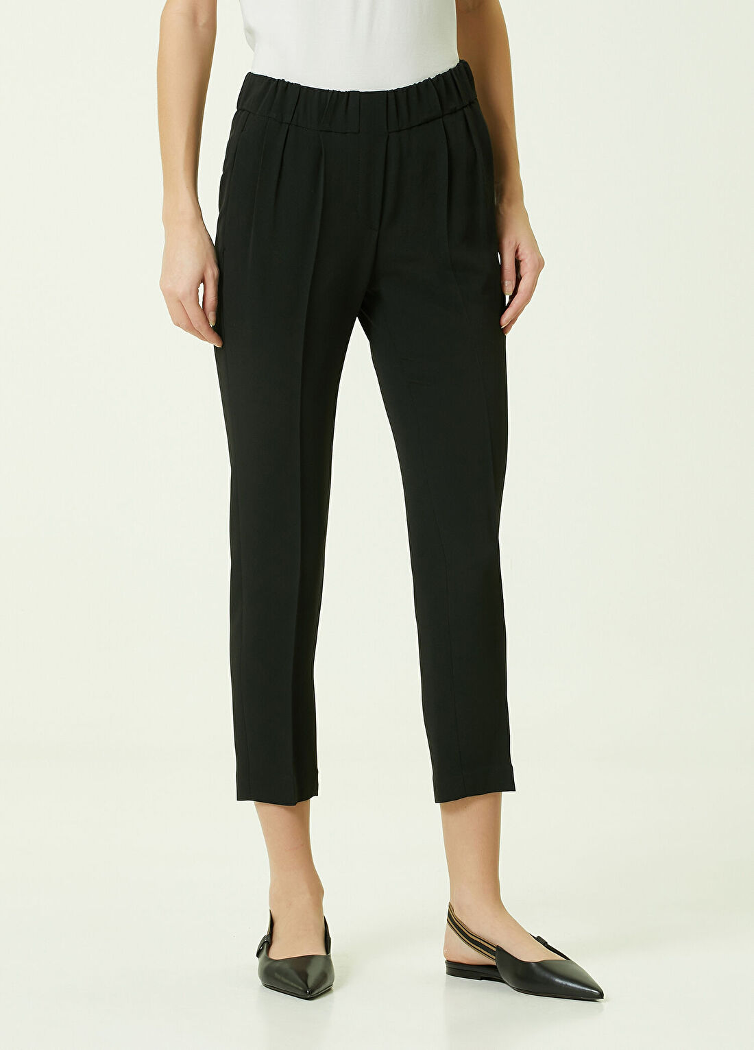 Brunello Cucinelli Siyah Düz Paça Pantolon görsel 3