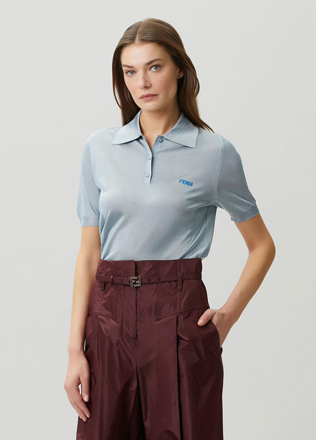 Fendi Mavi Polo Triko