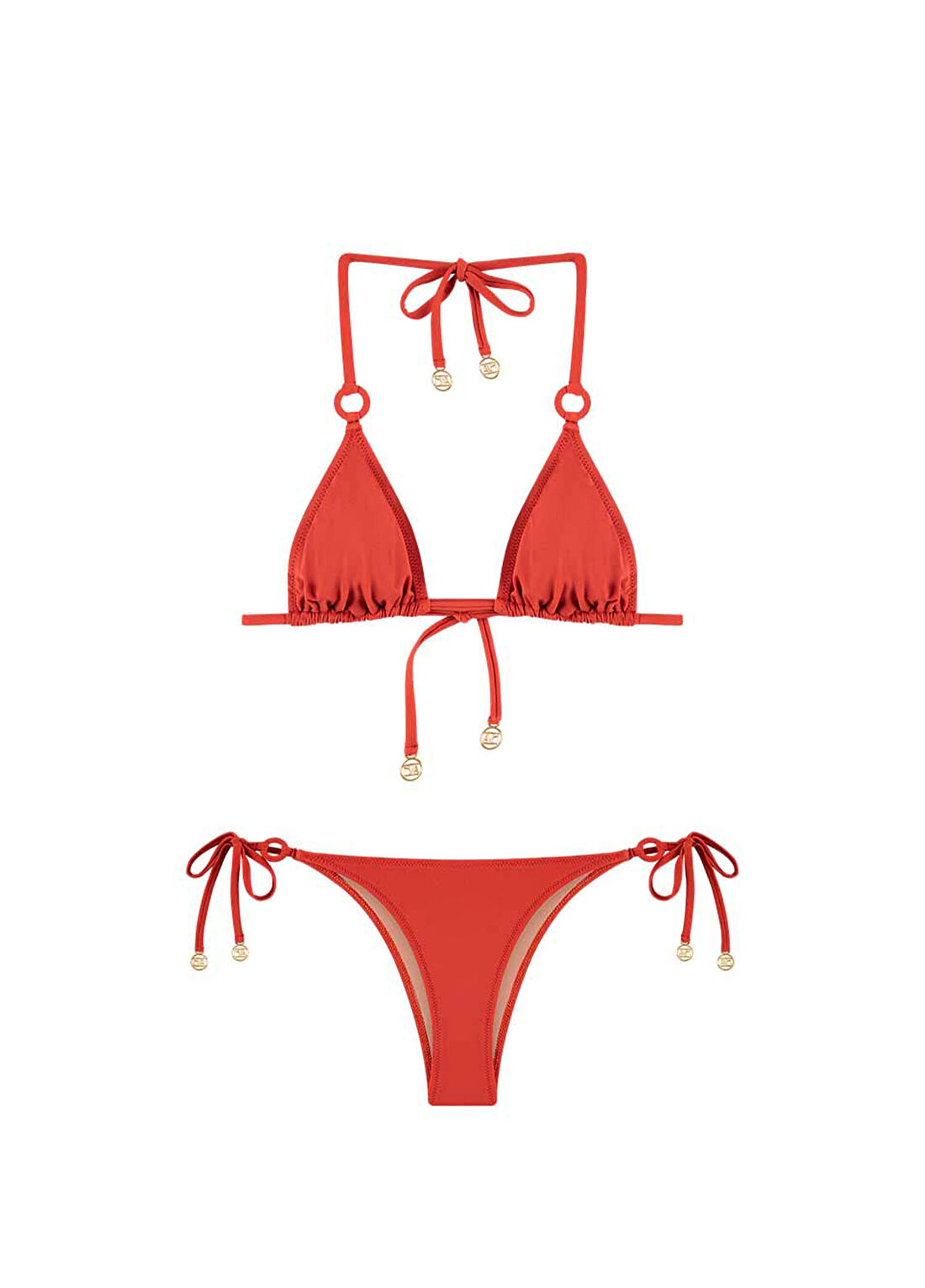 Bia Swimwear Maia Rust Halka Aksesuarlı Üçgen Kadın Bikini Takımı