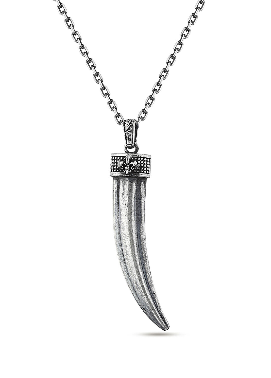 Boga Claw Fleur De Lis Erkek Gümüş Kolye