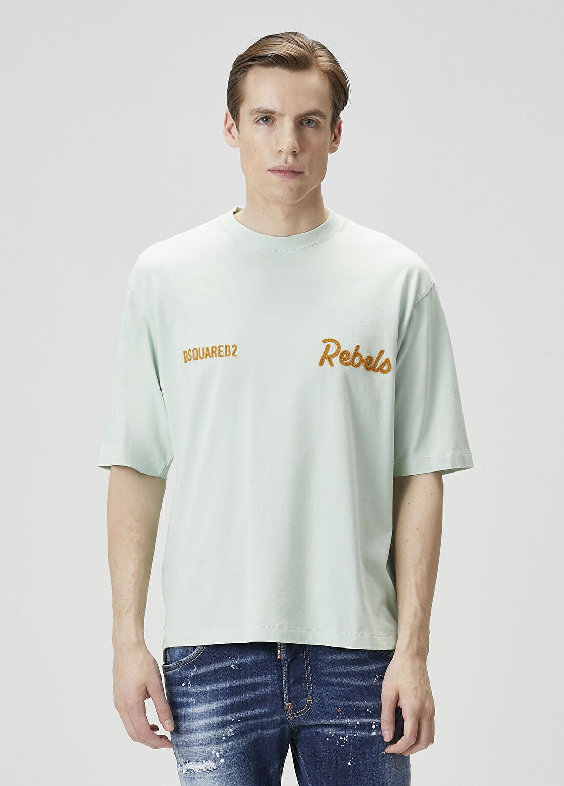 Dsquared2 Yeşil Logo Nakışlı T-shirt