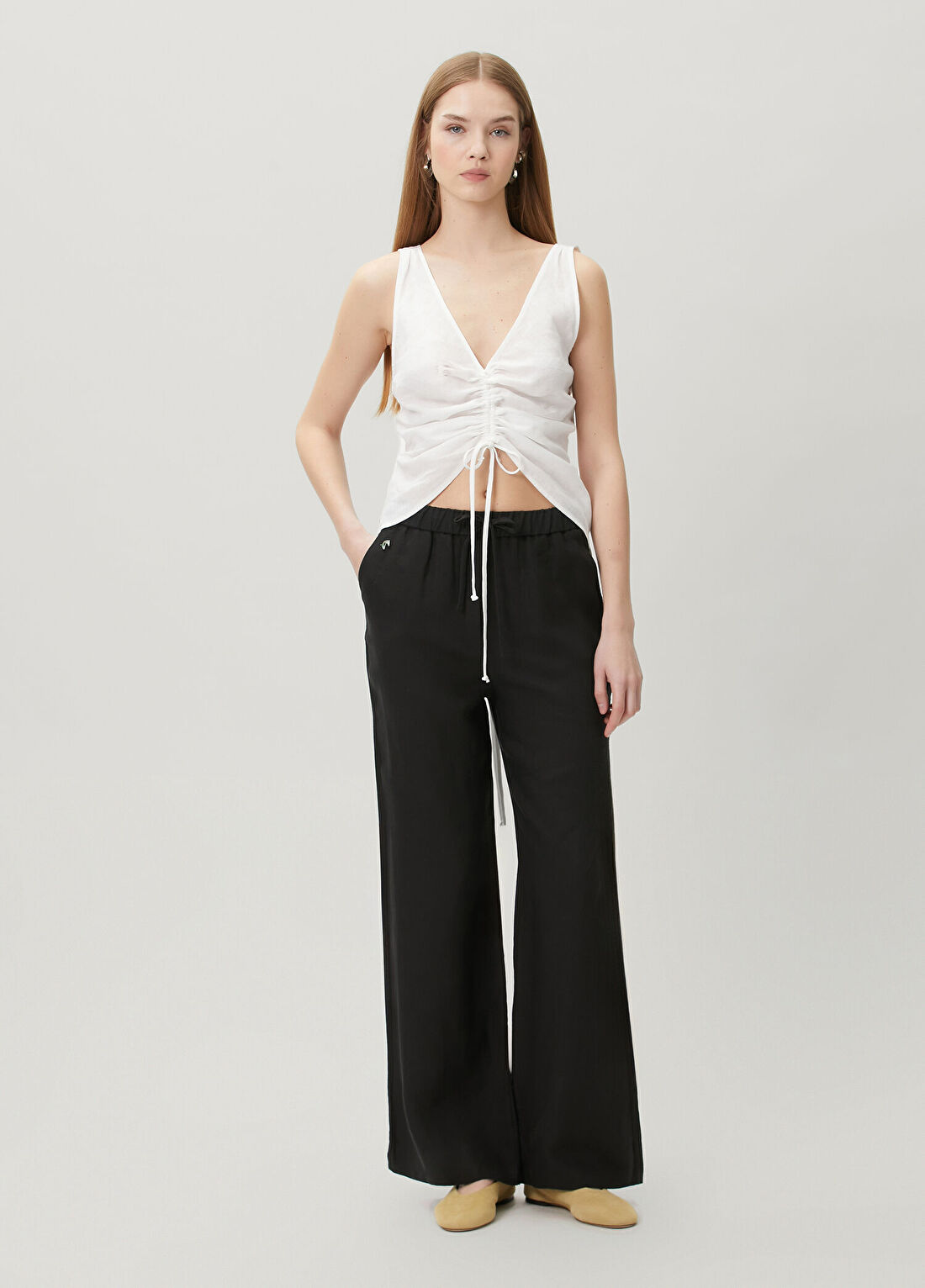 Dor Raw Luxury Today Siyah Keten Pantolon