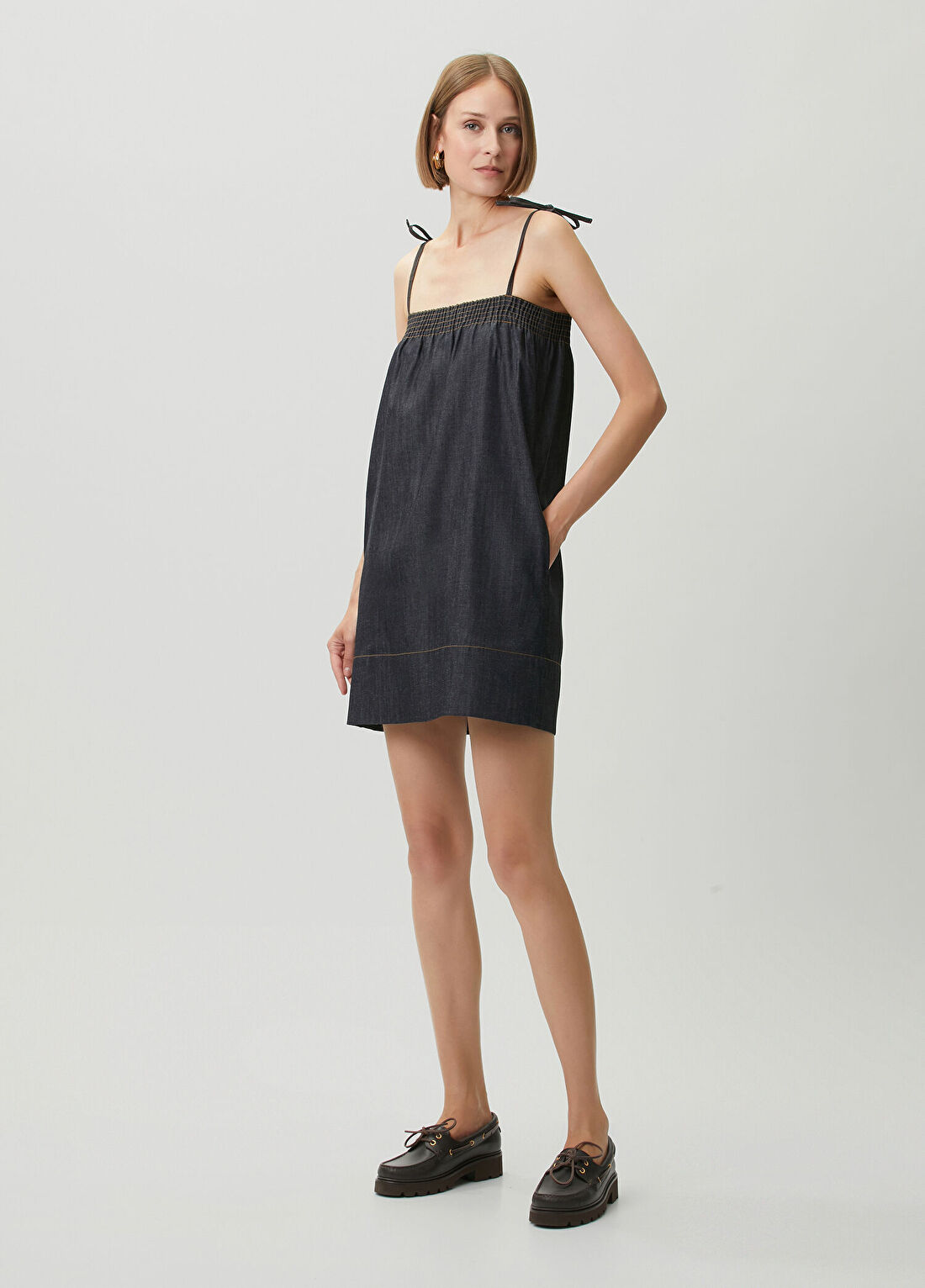 A.P.C. Lacivert Mini Elbise görsel 3