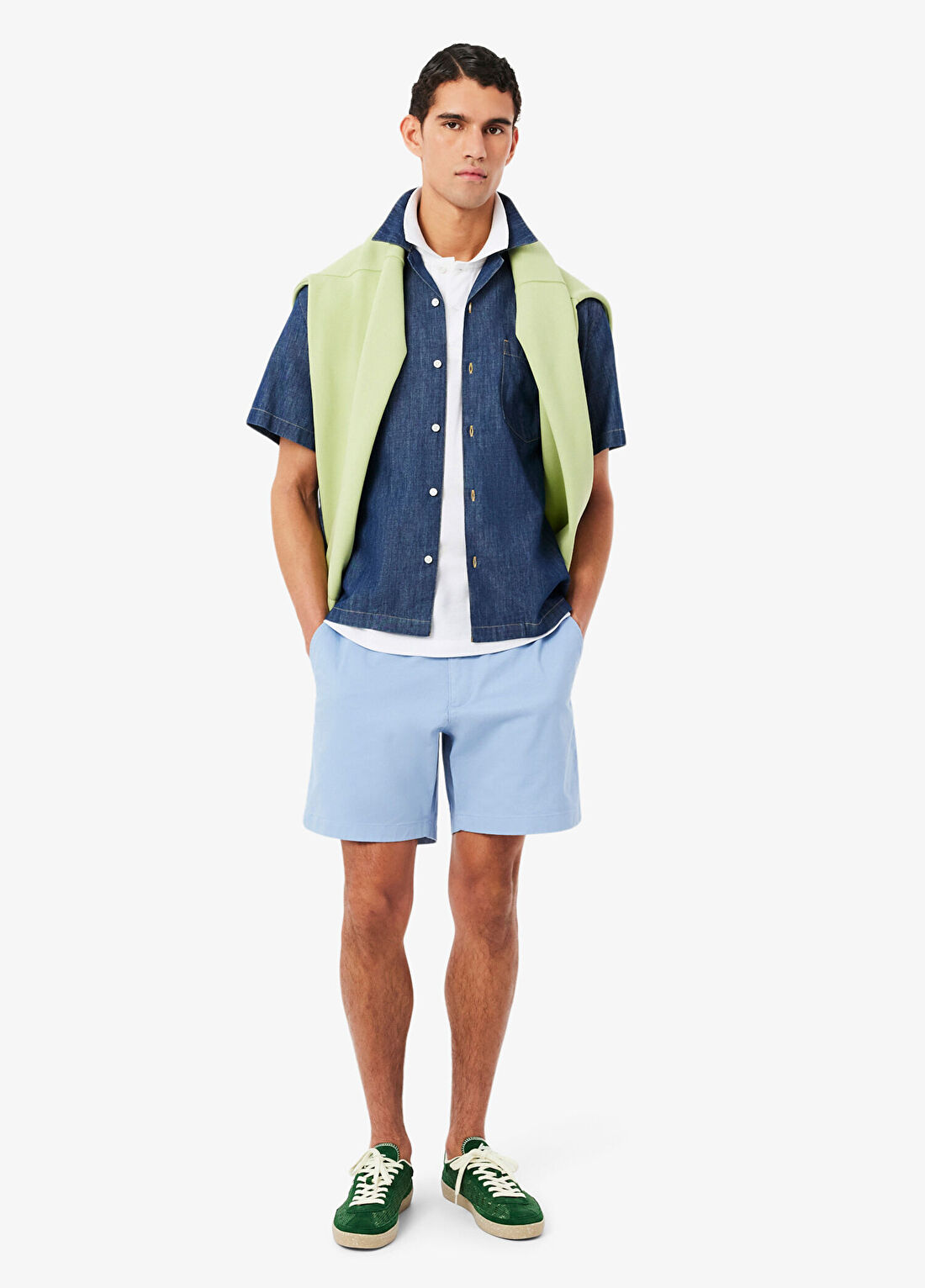 Lacoste Beyaz Polo Yaka Classic Fit Kısa Kollu Erkek T-Shirt görsel 4