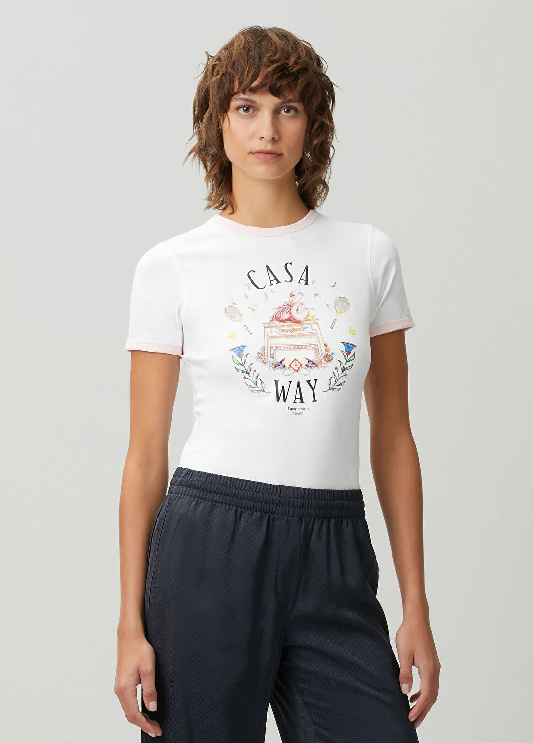Casablanca Beyaz T-shirt görsel 3