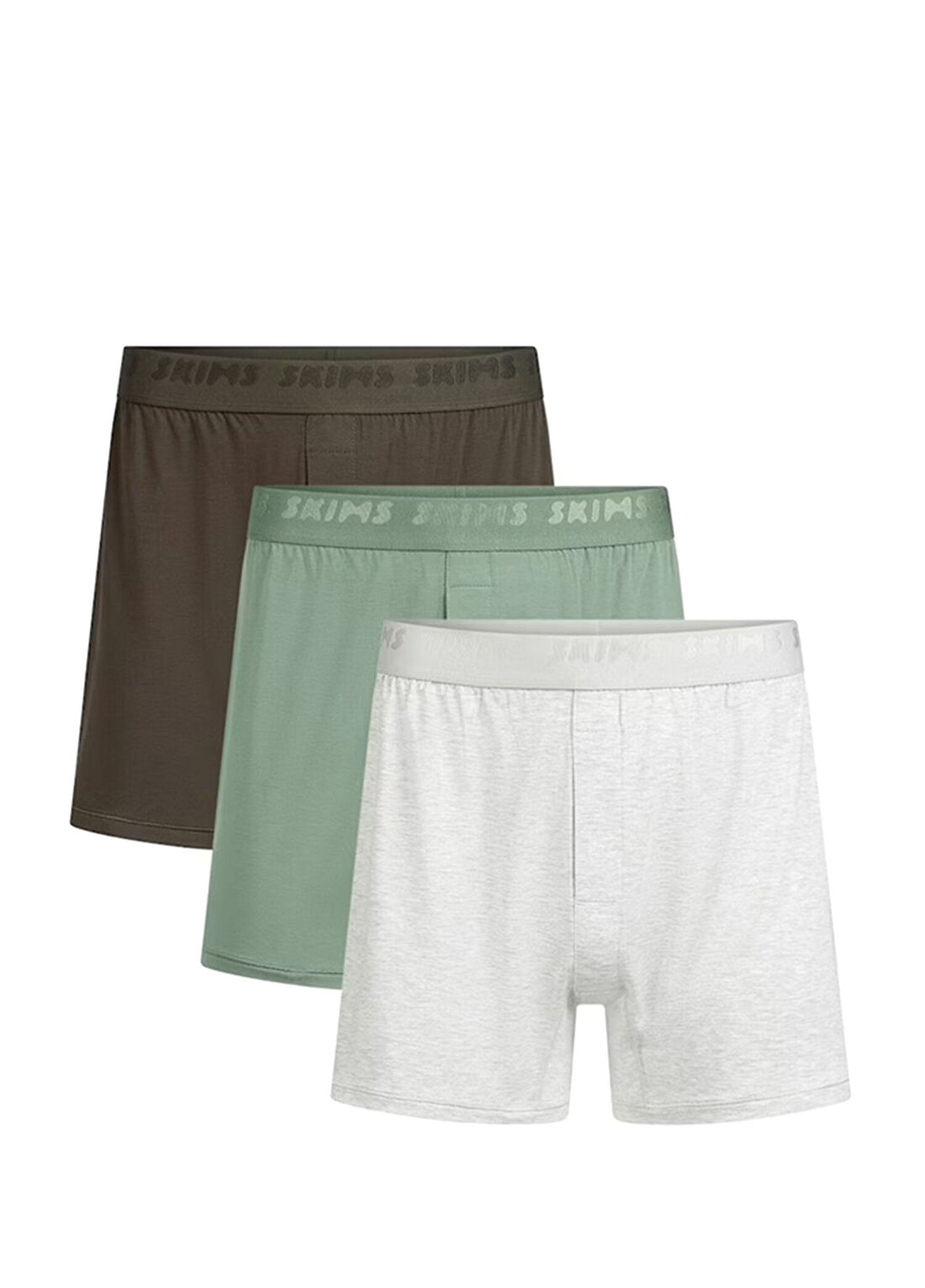 Skims 5" Stretch Knit Çok Renkli 3lü Boxer Seti