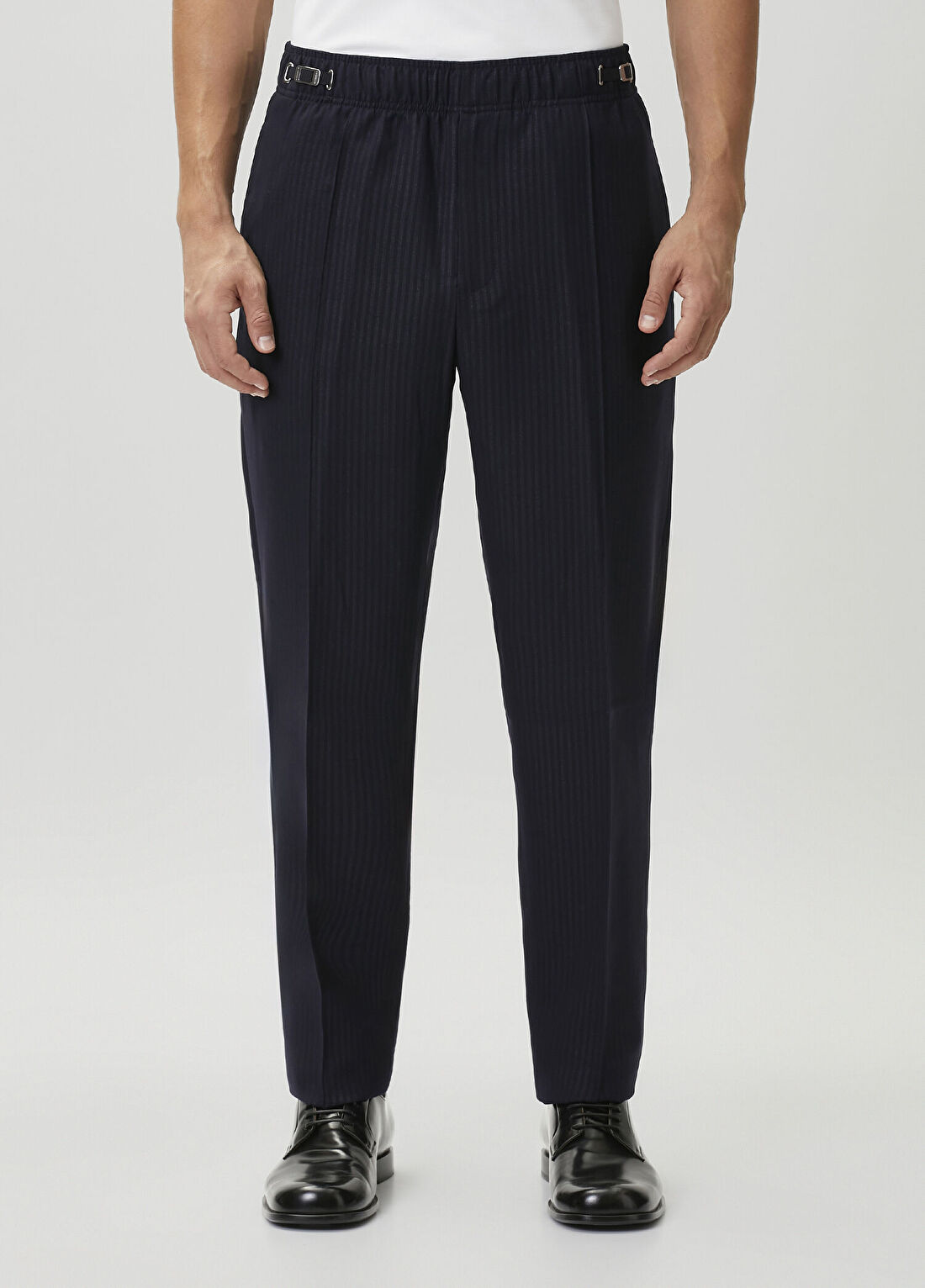 Givenchy Lacivert Çizgili Yün Pantolon görsel 2