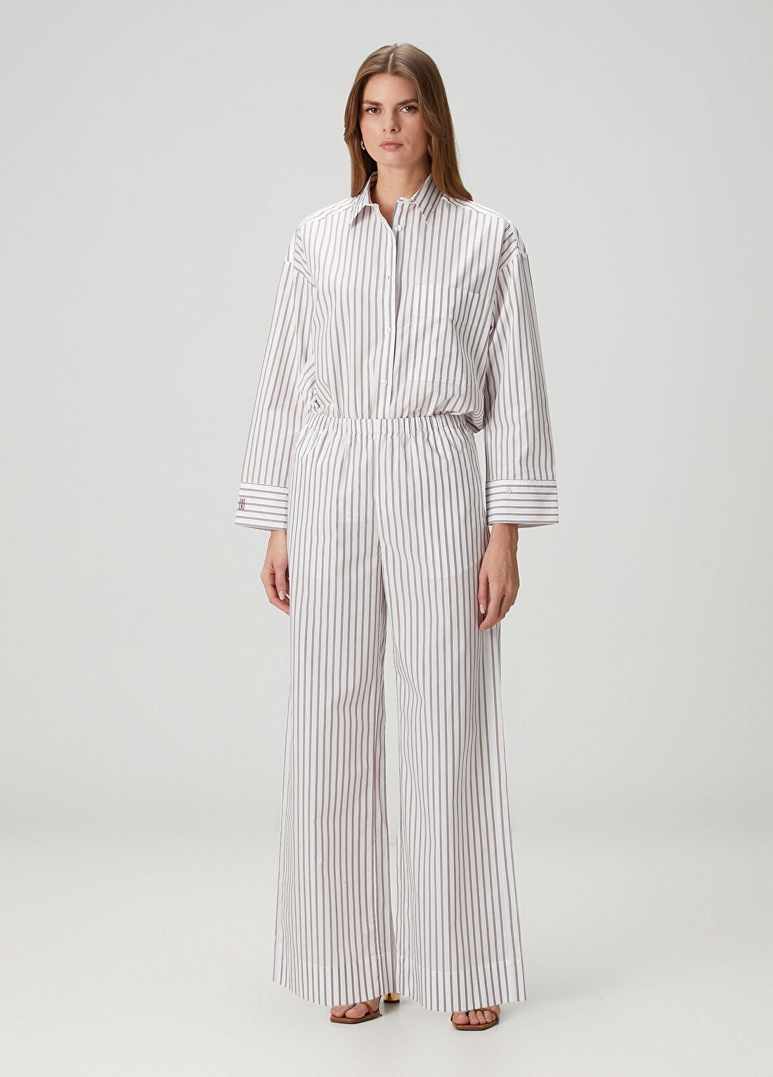 By Malene Birger Kırmızı Beyaz Çizgili Pantolon