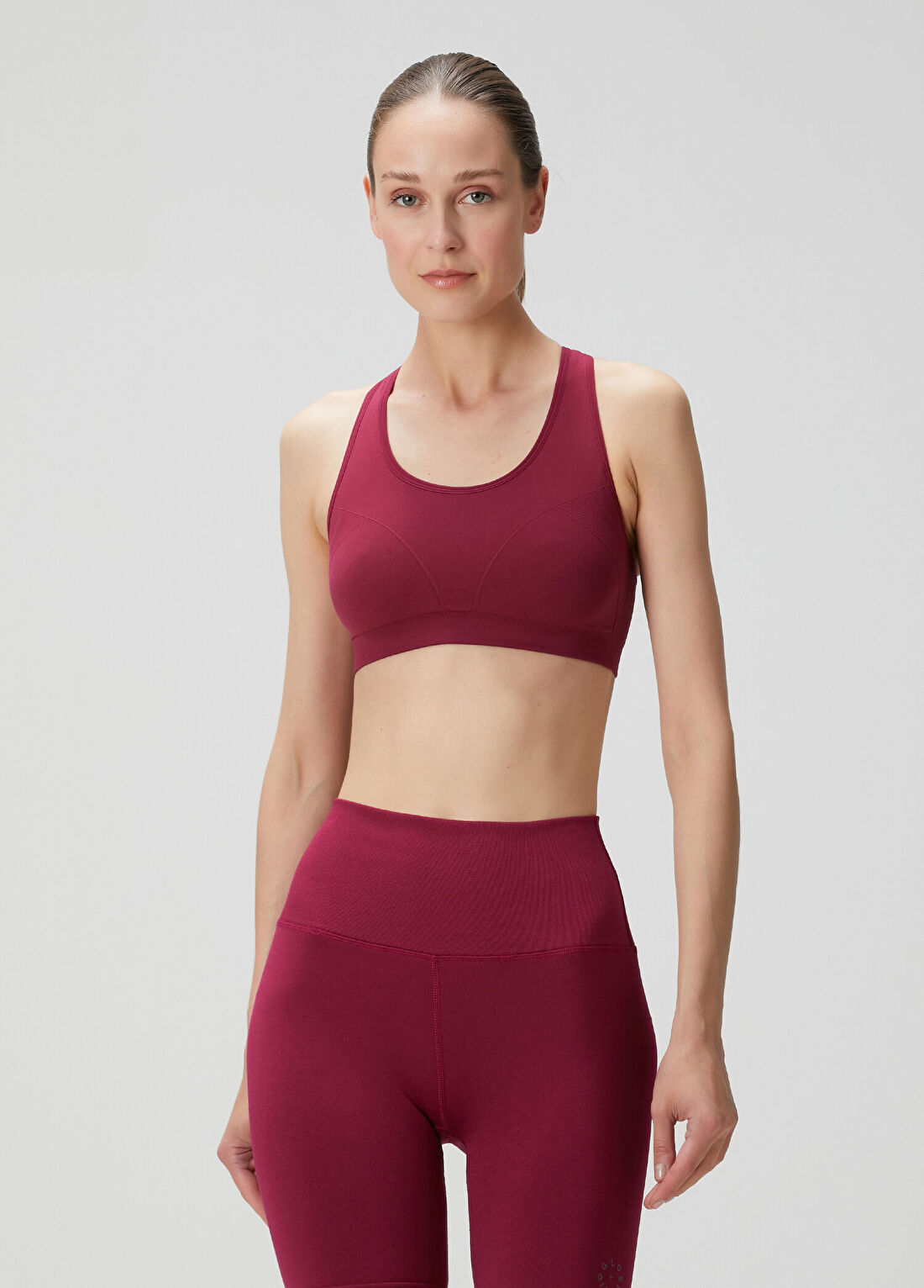 Glo Studio Rome Seamless Bordeaux Kadın Bra Spor Sütyeni