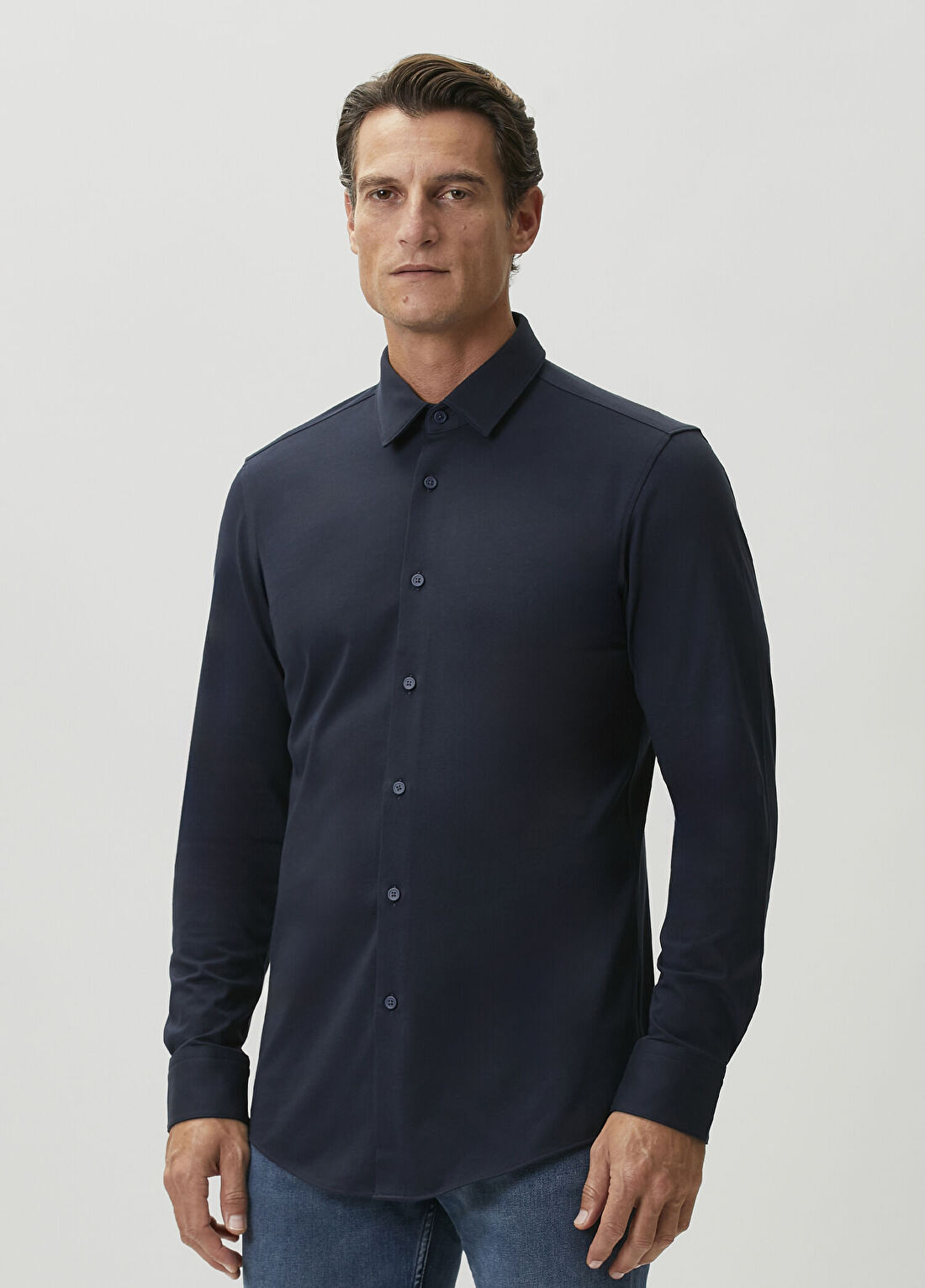 Boss Slim Fit Koyu Lacivert Gömlek görsel 3