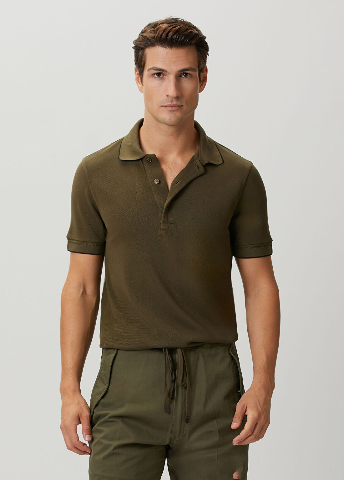 Tom Ford Yeşil Polo Yaka T-shirt