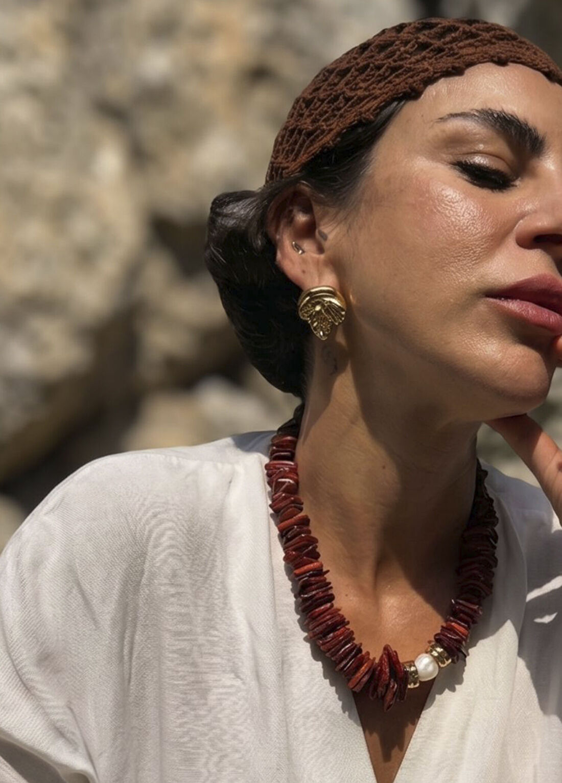 Linya Jewellery Tellus Amorf Kadın Gümüş Küpe görsel 2
