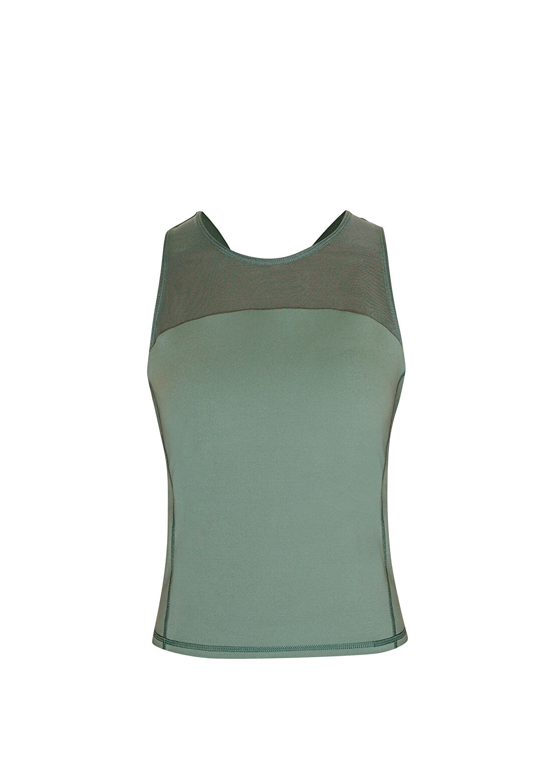 Sweaty Betty Power İllusion Workout Bra Tan Yeşil Kolsuz Kadın Spor Atlet