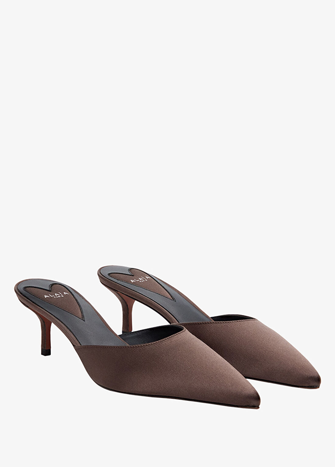 Alaïa Le Coeur Kadın Saten Terlik