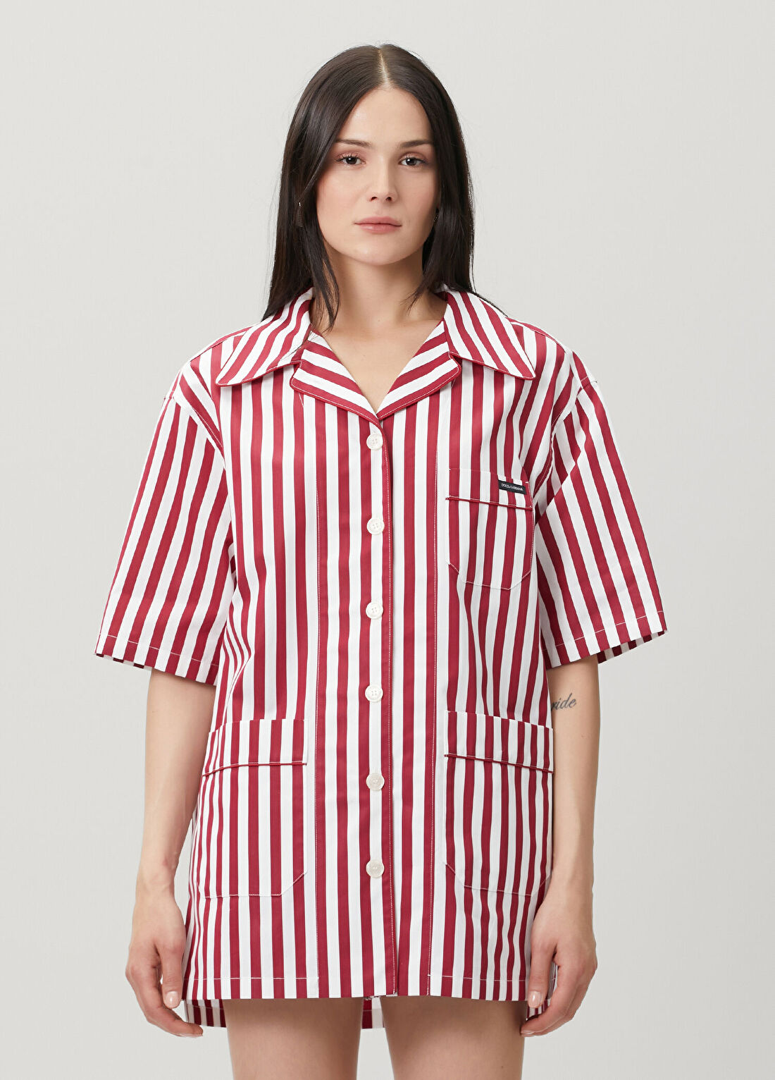 Dolce&Gabbana Kırmızı Beyaz Gömlek görsel 3