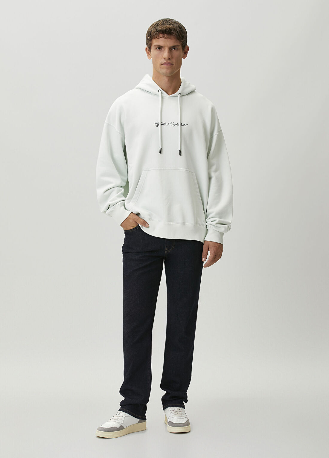 Off-White Beyaz Kapüşonlu Sweatshirt