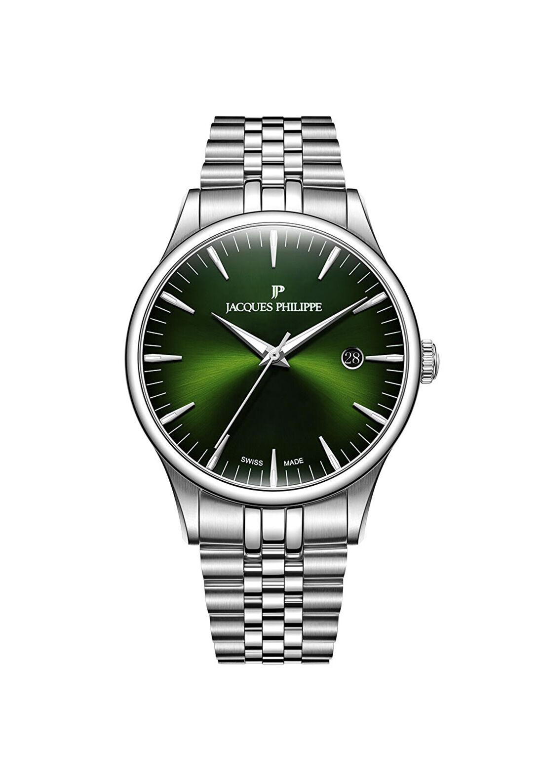 Jacques Philippe JPQGS6613X6 Metalik Gri Çelik Erkek Kol Saati