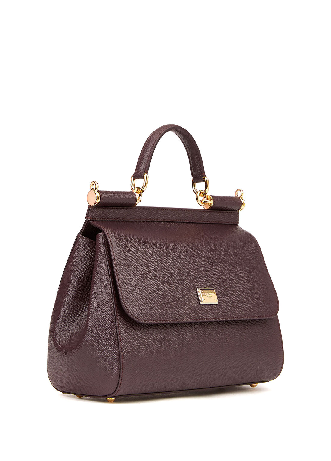 Dolce&Gabbana Sicily Bordo Kadın Deri Çanta görsel 3