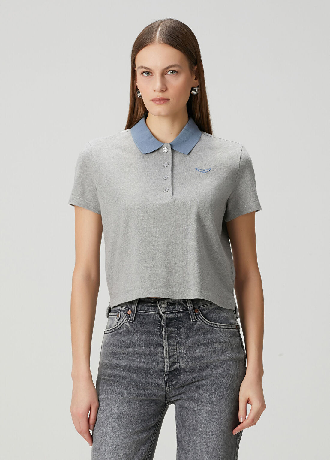 Zadig&Voltaire Mirta Gri Polo T-shirt