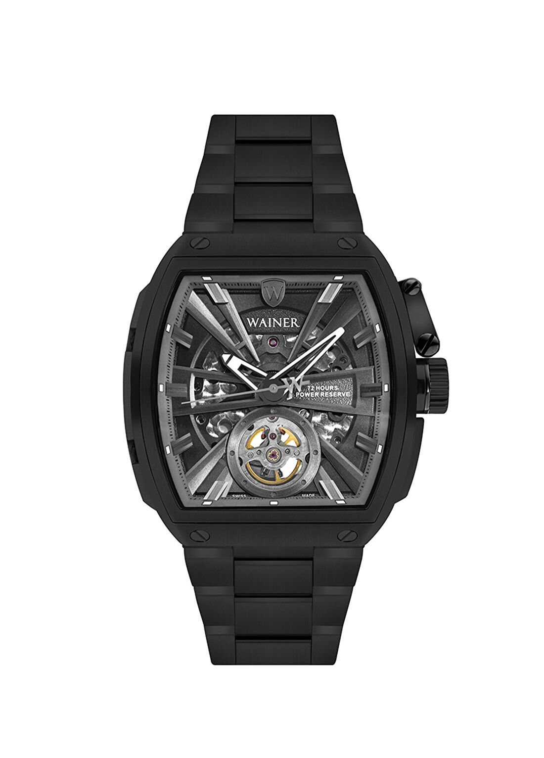 Wainer WA.25150-A Siyah Çelik Erkek Kol Saati