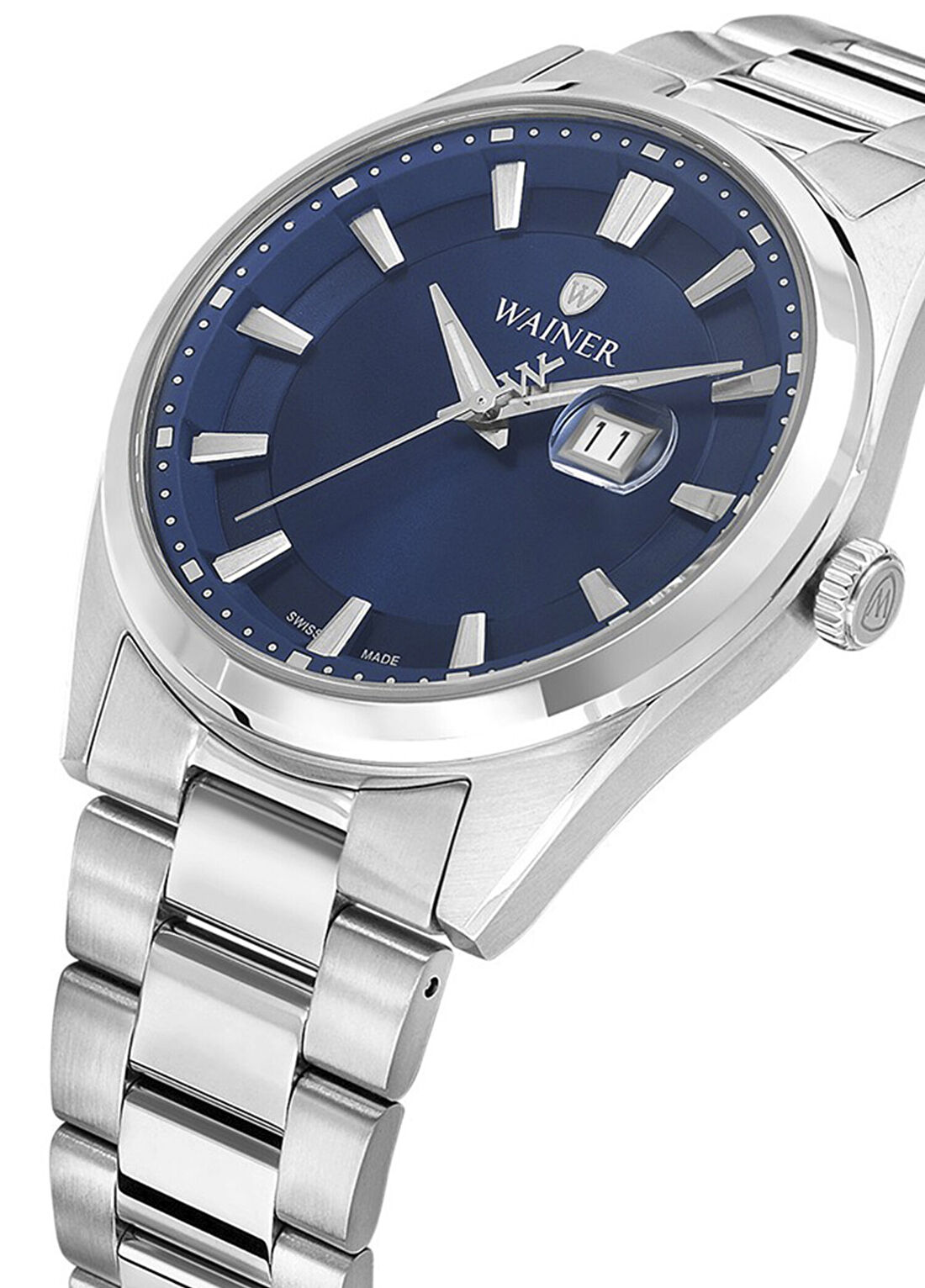 Wainer WA.17200-D Gümüş Metal Erkek Kol Saati görsel 4