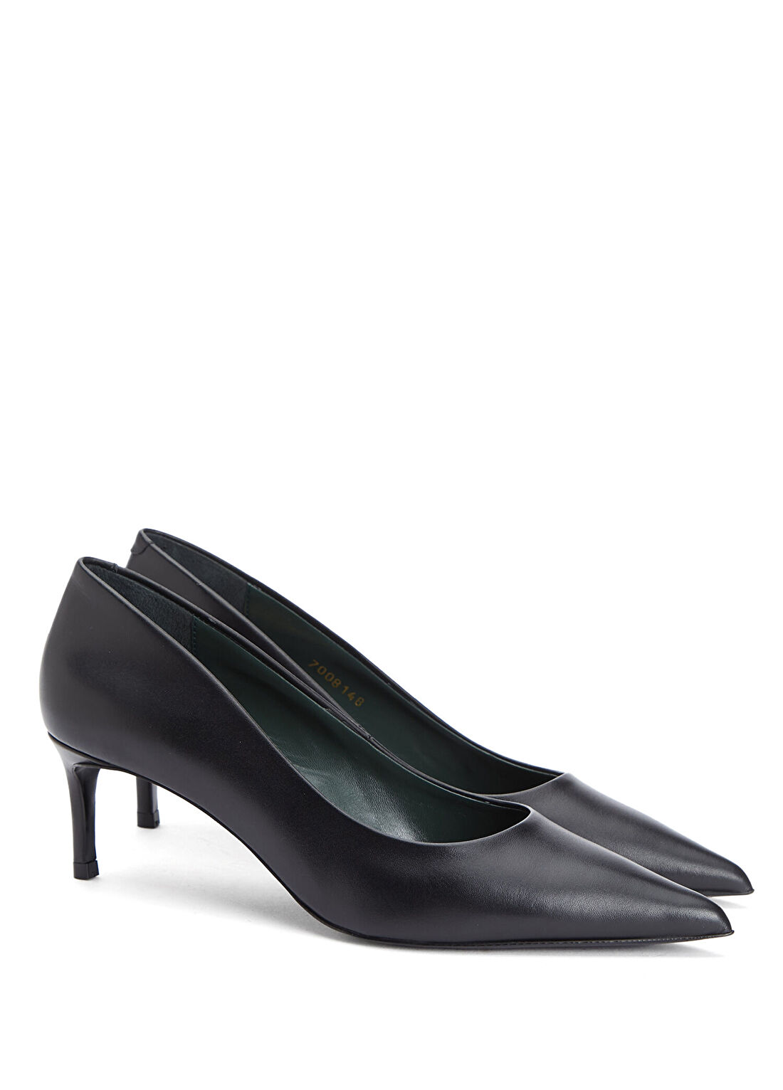 George Hogg Siyah Deri Stiletto görsel 2