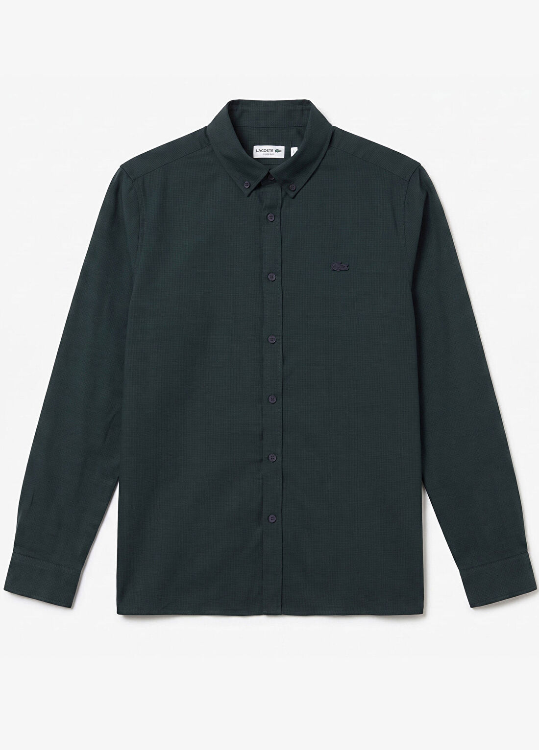 Lacoste Koyu Yeşil Regular Fit Düğmeli Yaka Erkek Gömlek