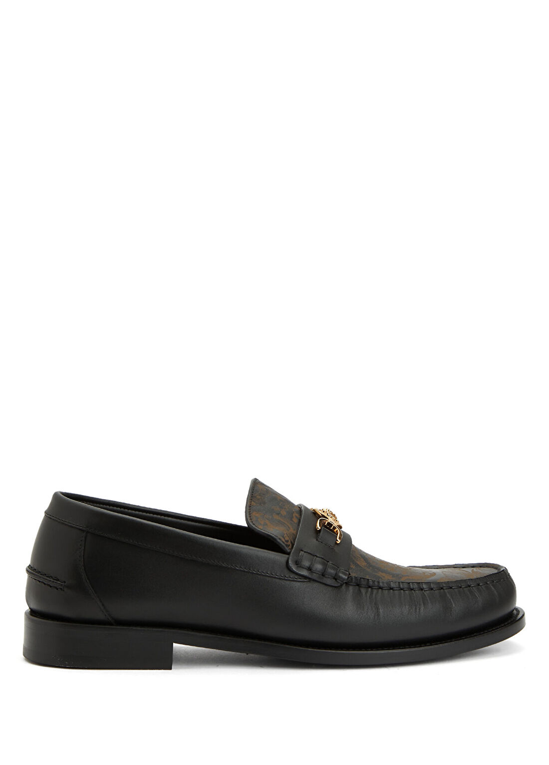 Versace Siyah Desenli Erkek Deri Loafer