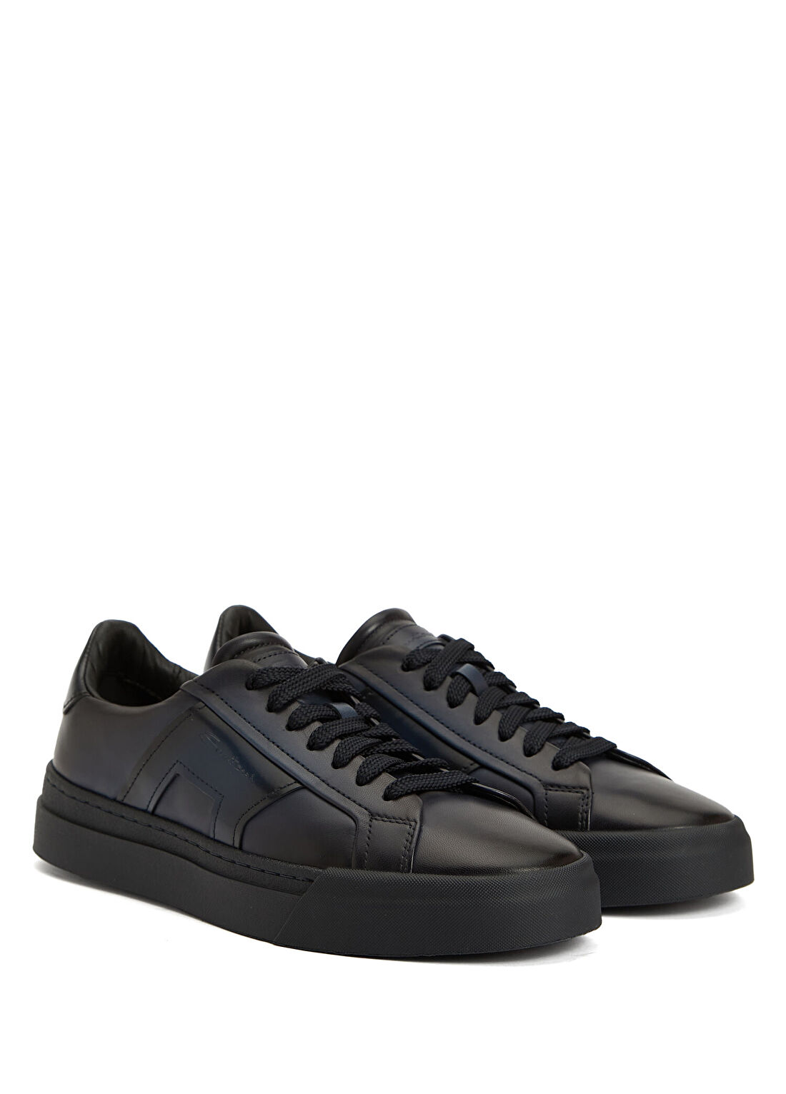 Santoni Mavi Erkek Deri Sneaker görsel 2