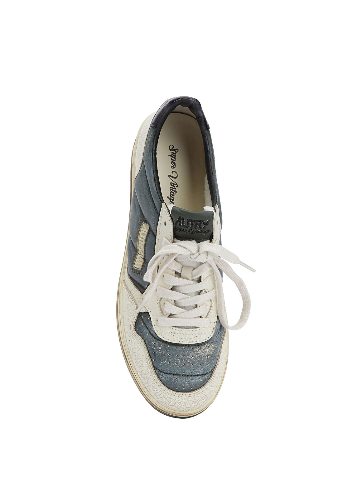Autry Medalist Sup Yeşil Bej Erkek Deri Sneaker görsel 4