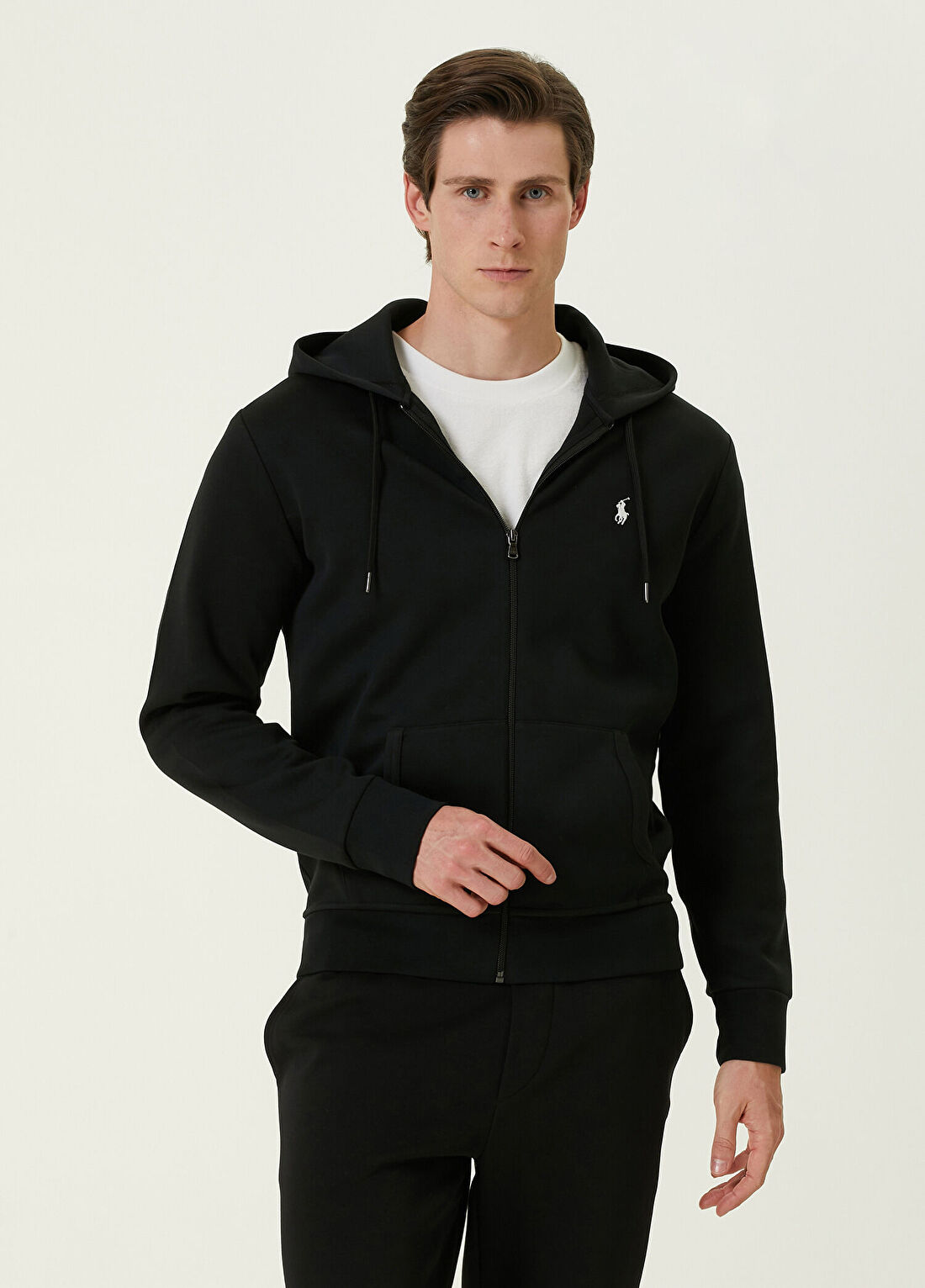 Polo Ralph Lauren Siyah Kapüşonlu Logolu Sweatshirt
