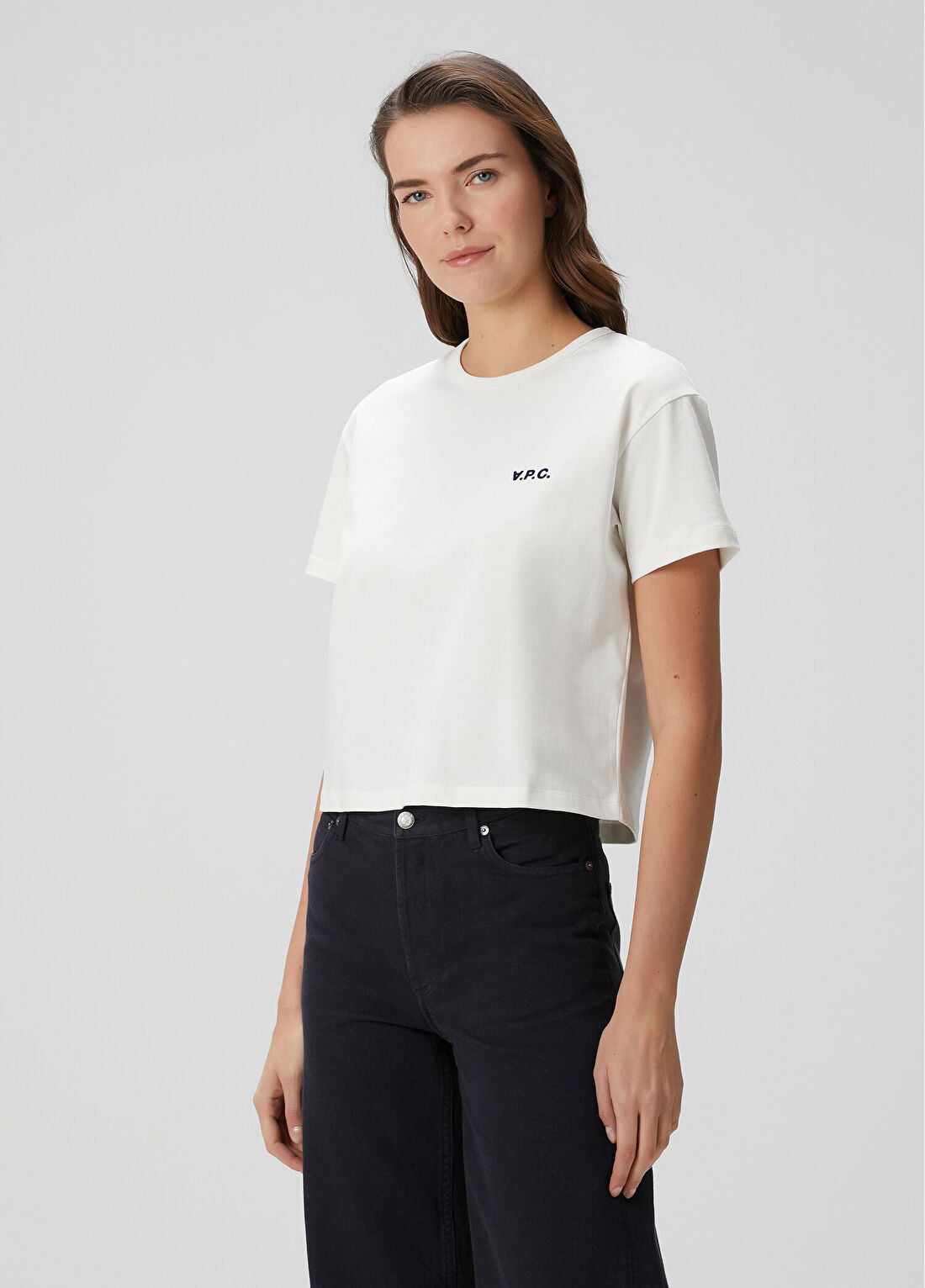 A.P.C. Beyaz Logo Baskılı T-shirt