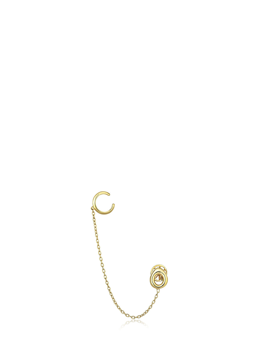 Aponine Pebble Chain Kadın Altın Küpe görsel 2
