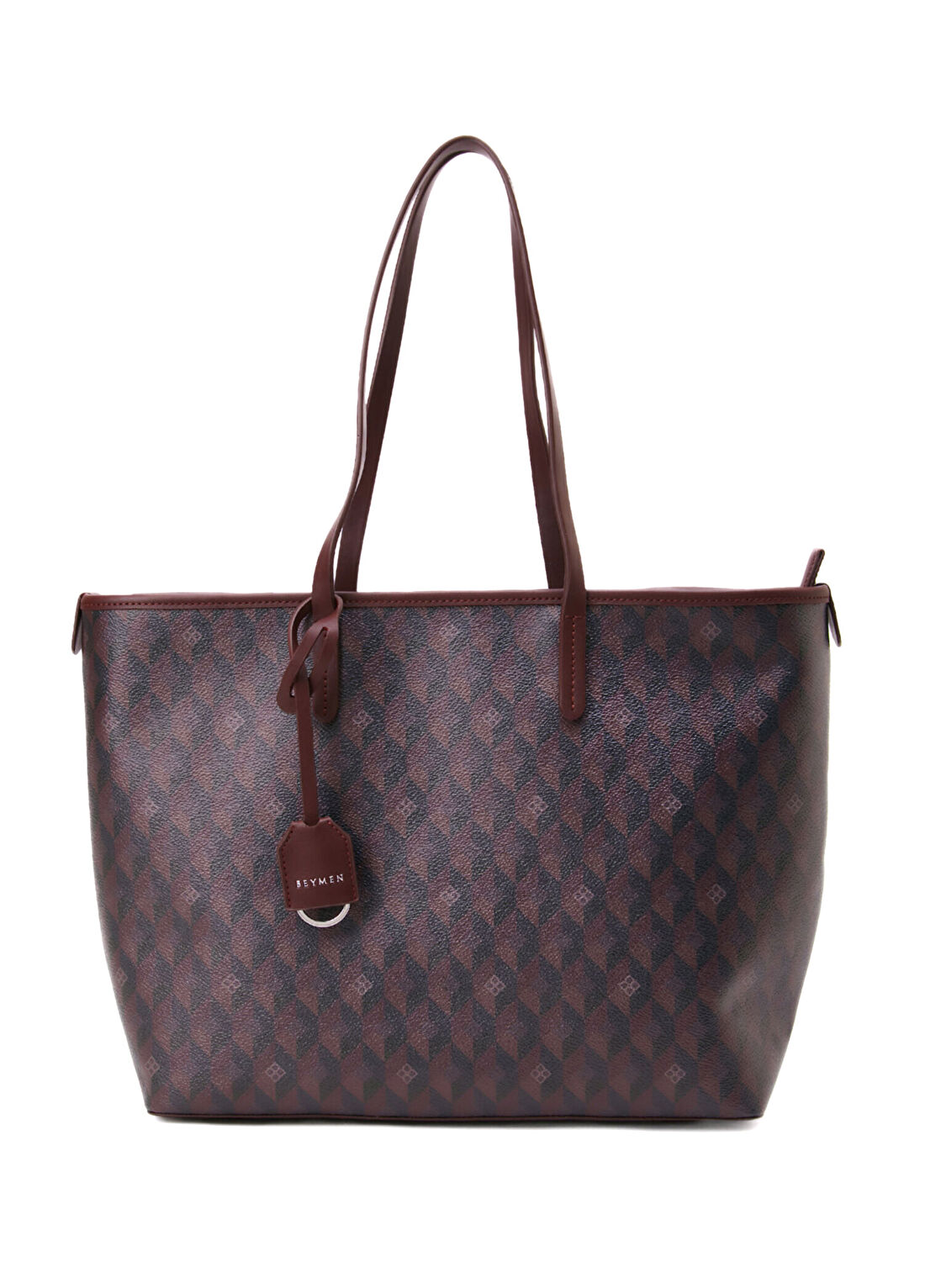 Beymen Bordo Monogram Kadın Alışveriş Çantası