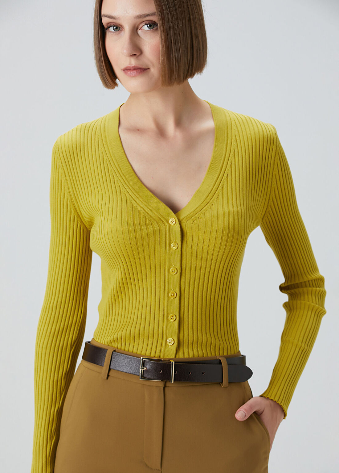 Beymen Collection Yeşil Ribli Koton Hırka görsel 2