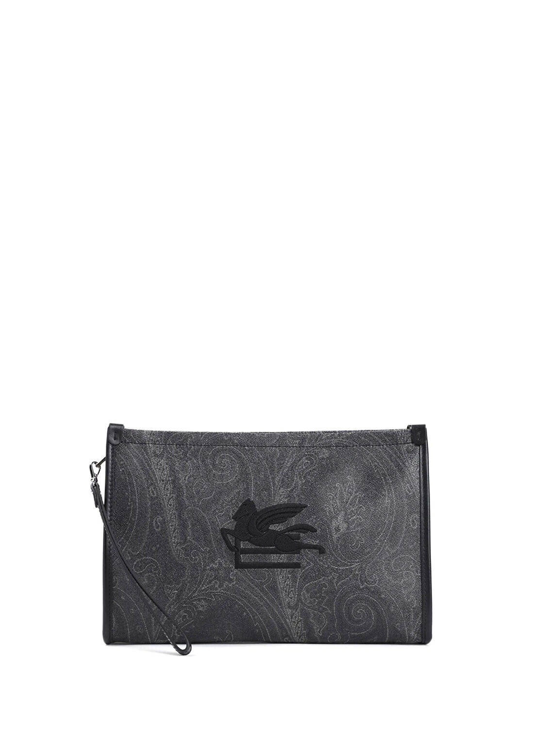 Etro Siyah Logo Detaylı Erkek El Portföyü