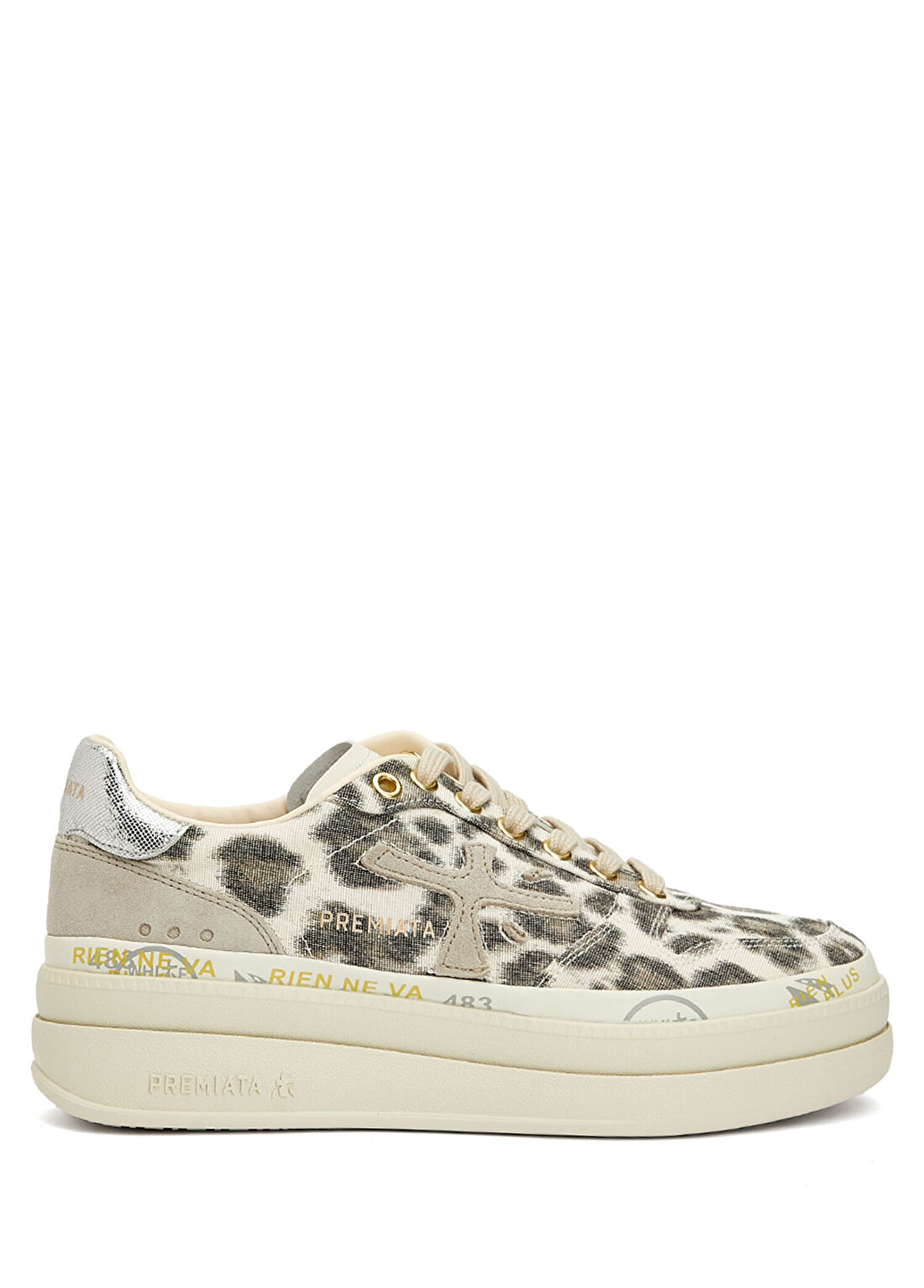 Premiata Micol Leopar Desenli Kadın Sneaker