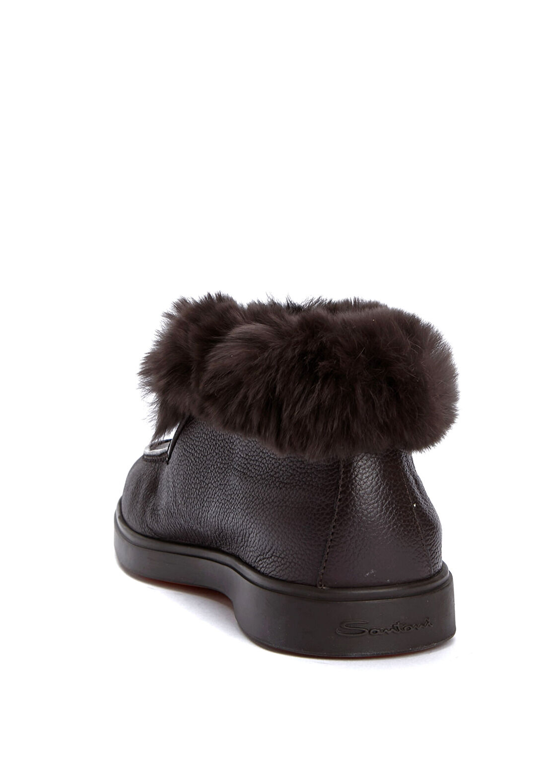 Santoni Hadeel Koyu Kahverengi Kadın Deri Loafer görsel 3