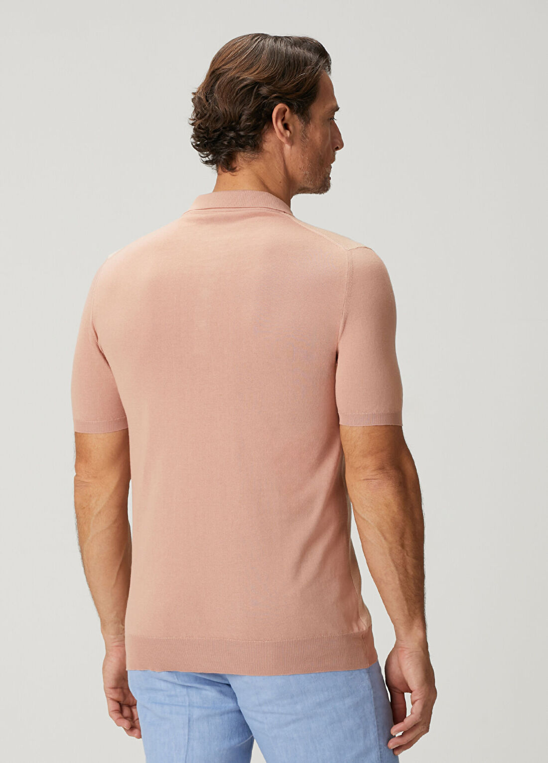Kiton Pembe Polo Yaka T-shirt görsel 4