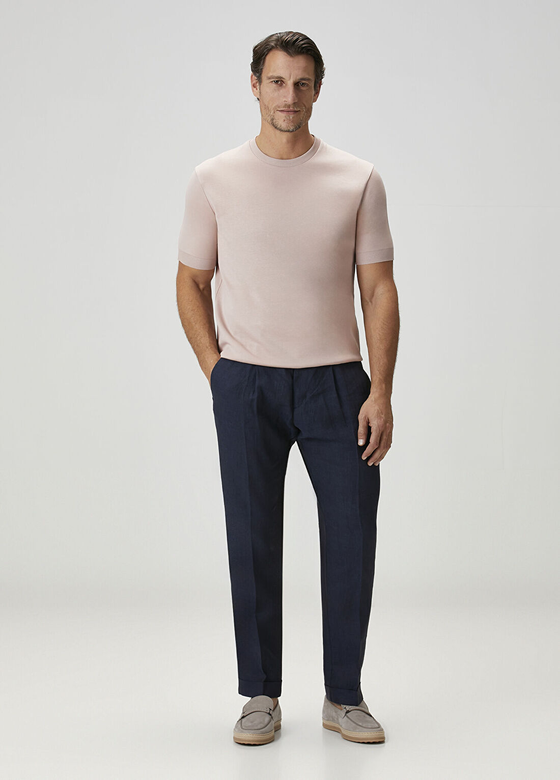 Herno Lacivert Keten Pantolon