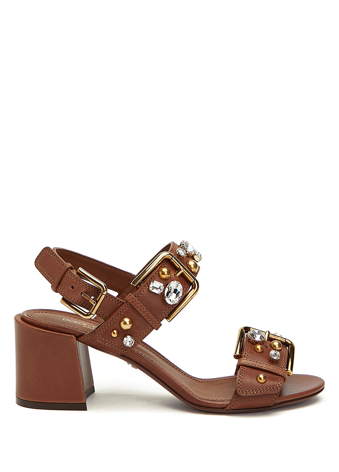 Dolce&Gabbana Kahverengi Kadın Deri Sandalet
