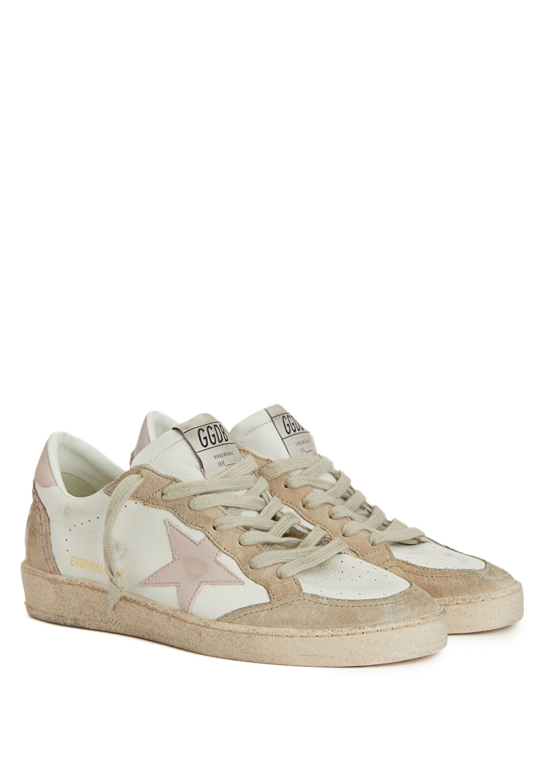 Golden Goose BallStar Bej Kahve Kadın Deri Sneaker görsel 2